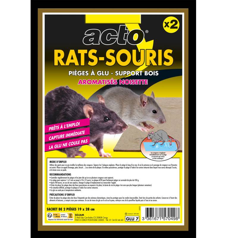 Piège à Souris Collant - 6 Plaques Gluantes Grande Taille - Capture Efficace Rats Et Souris - Pour Maison Et Professionnel