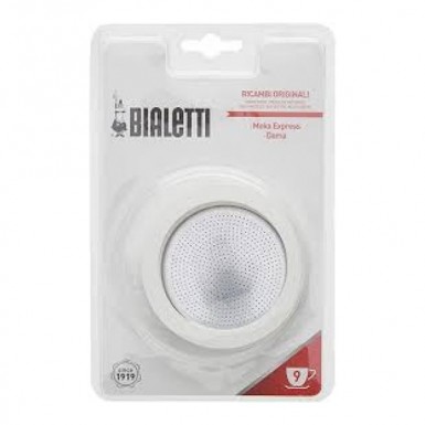 3 Joints 1 filtres pour cafetière moka express Bialetti 9 tasses