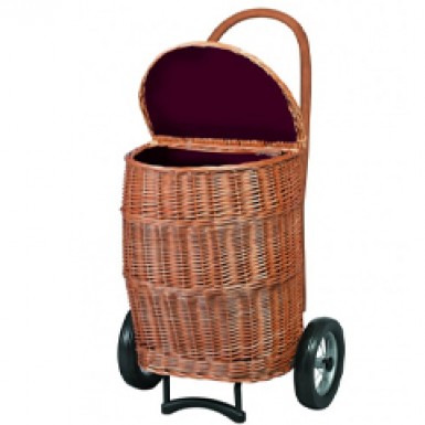 Chariot de courses 2 ROUES KORB SHOPPER XXL en foncé avec tissus