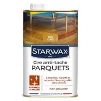 Cire starlon anti-tache pour parquet ciré bois clair Starwax 