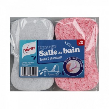Eponge Végétale Salle de Bain X 2 Veritt