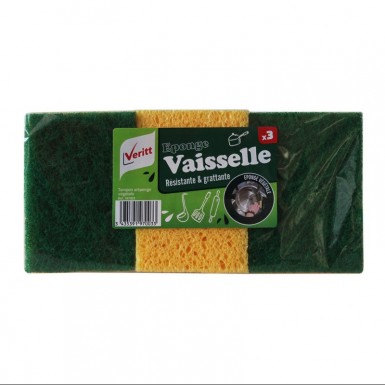 Eponge Végétale Vaisselles X 3 Veritt