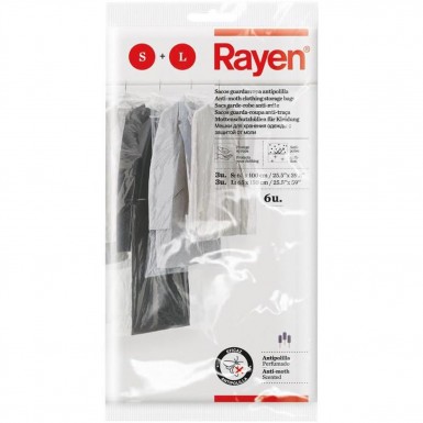 Housse de vetements X 6 anti-mites transparent RAYEN