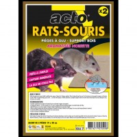 Pièges glu support bois Rats, Souris, rongeur Acto