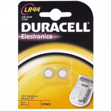 Pile LR44 Duracell 1,5V alcaline X 2 pièces