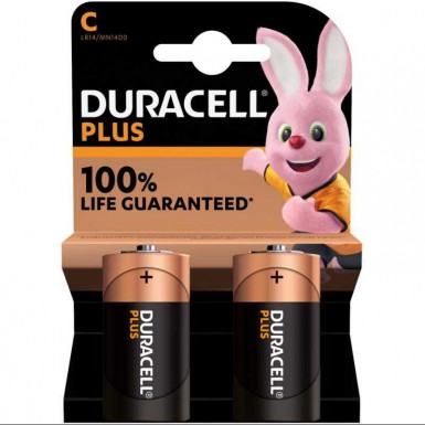 Piles C LR14 Duracell Plus 1.5V alcaline