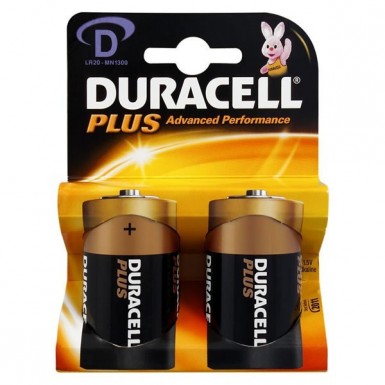 Piles C LR20 Duracell Plus 1.5V alcaline X 2 pièces