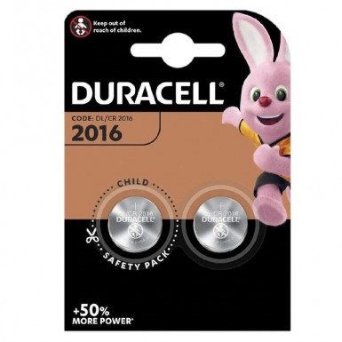 Piles CR2016 Duracell Bouton 3V X 2 pièces