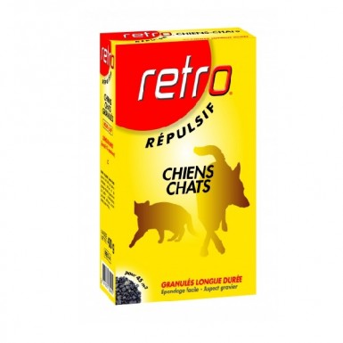 Répulsif,désinfectant chiens,chats granulés retro