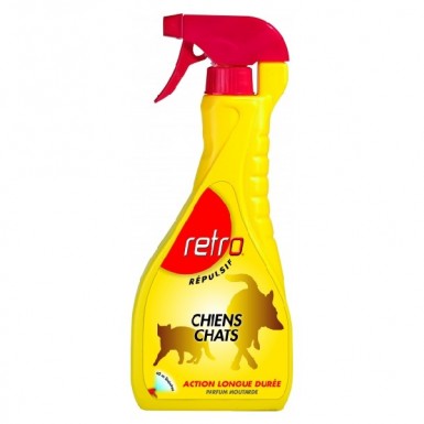 Répulsif,désinfectant chiens,chats liquide en spray retro