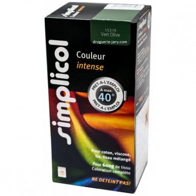 Teinture tissus vert olive Simplicol